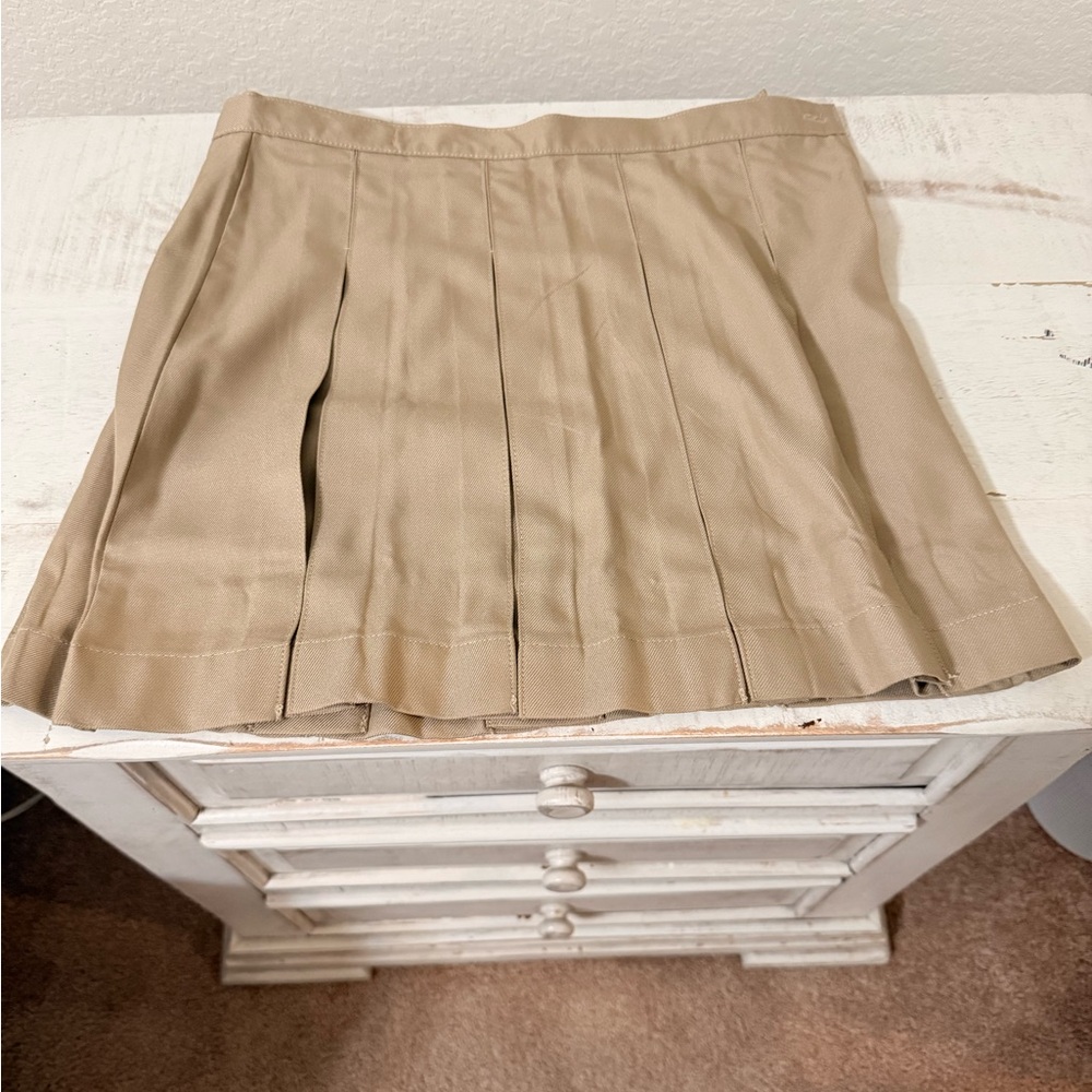 Lands' End Tan Mini Skirt